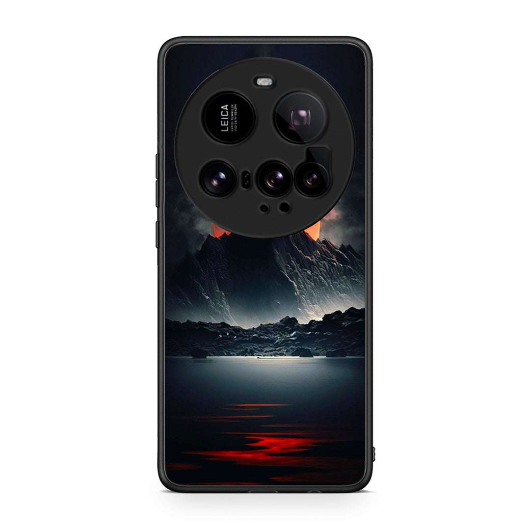 Xiaomi 15 Ultra 5G Red Full Moon θήκη από τη Smartfits με σχέδιο στο πίσω μέρος και μαύρο περίβλημα | Smartphone case with colorful back and black bezels by Smartfits