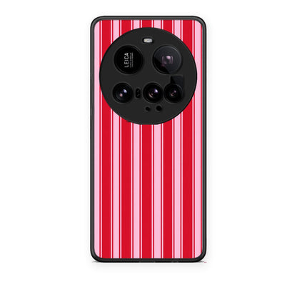 Θήκη Xiaomi 15 Ultra 5G Red and Pink Vertical Pinstripes από τη Smartfits με σχέδιο στο πίσω μέρος και μαύρο περίβλημα | Xiaomi 15 Ultra 5G Red and Pink Vertical Pinstripes case with colorful back and black bezels