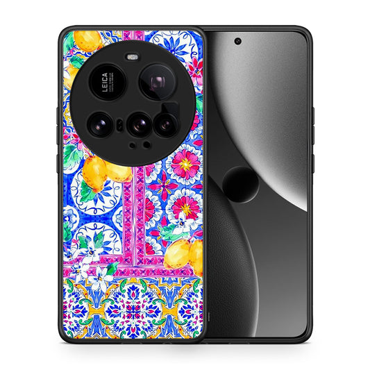 Θήκη Xiaomi 15 Ultra 5G Retro Spring από τη Smartfits με σχέδιο στο πίσω μέρος και μαύρο περίβλημα | Xiaomi 15 Ultra 5G Retro Spring case with colorful back and black bezels