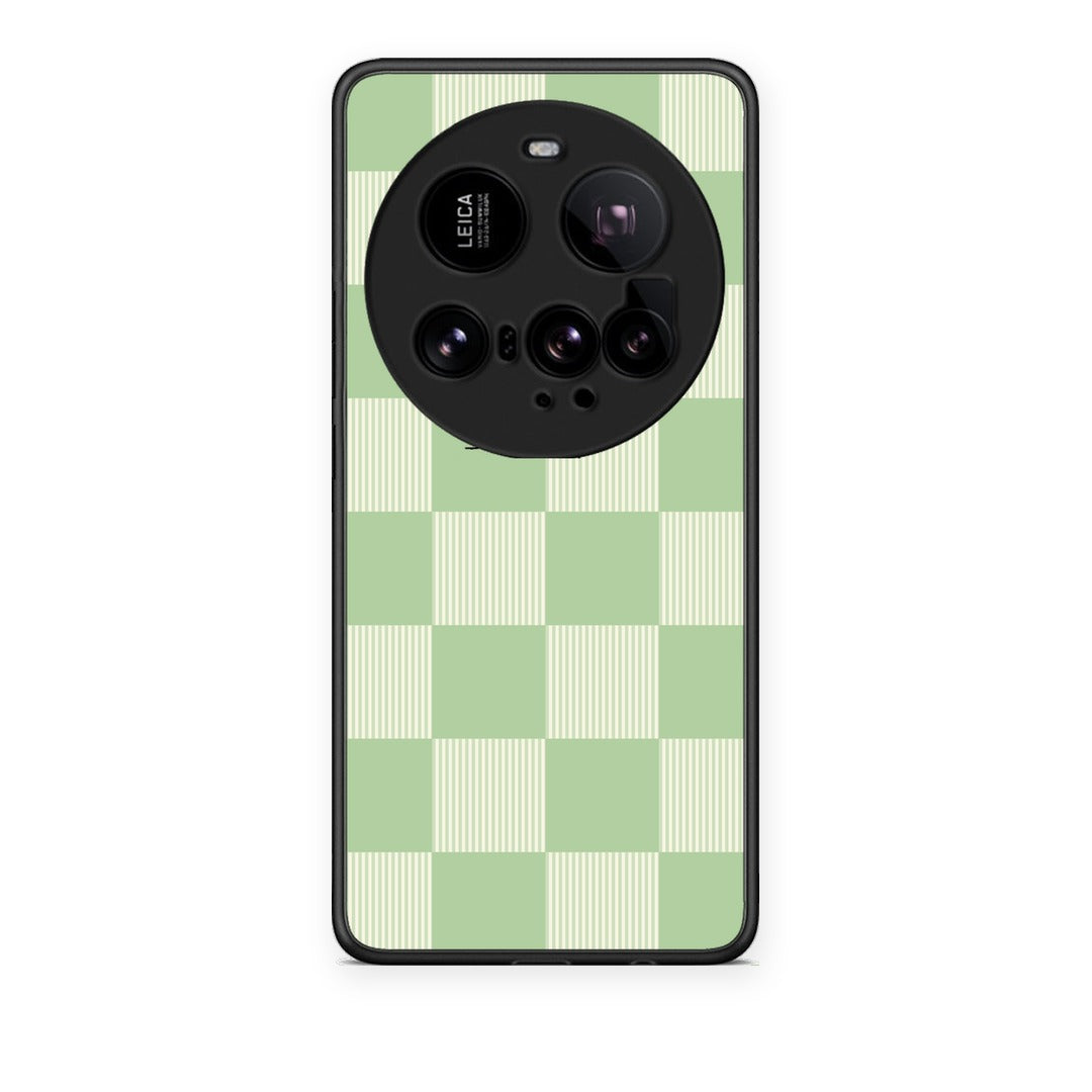Θήκη Xiaomi 15 Ultra 5G Sage and Cream Striped Checks από τη Smartfits με σχέδιο στο πίσω μέρος και μαύρο περίβλημα | Xiaomi 15 Ultra 5G Sage and Cream Striped Checks case with colorful back and black bezels