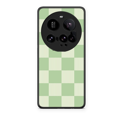 Θήκη Xiaomi 15 Ultra 5G Sage and Cream Striped Checks από τη Smartfits με σχέδιο στο πίσω μέρος και μαύρο περίβλημα | Xiaomi 15 Ultra 5G Sage and Cream Striped Checks case with colorful back and black bezels