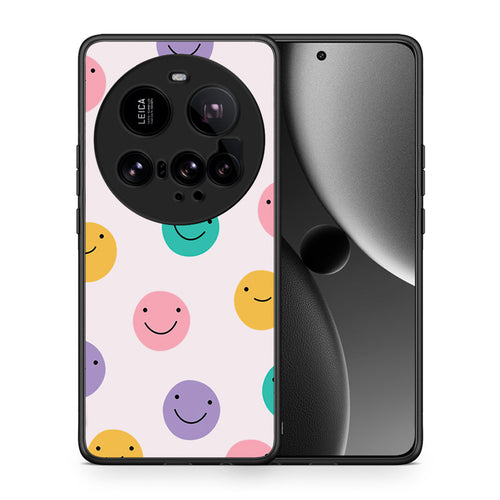 Θήκη Xiaomi 15 Ultra 5G Smiley Faces από τη Smartfits με σχέδιο στο πίσω μέρος και μαύρο περίβλημα | Xiaomi 15 Ultra 5G Smiley Faces case with colorful back and black bezels