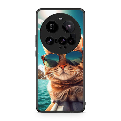 Xiaomi 15 Ultra 5G Summer Cat θήκη από τη Smartfits με σχέδιο στο πίσω μέρος και μαύρο περίβλημα | Smartphone case with colorful back and black bezels by Smartfits