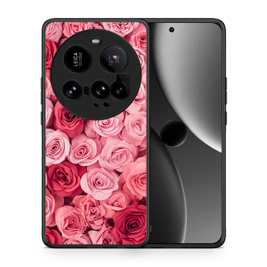 Θήκη Xiaomi 15 Ultra 5G RoseGarden Valentine από τη Smartfits με σχέδιο στο πίσω μέρος και μαύρο περίβλημα | Xiaomi 15 Ultra 5G RoseGarden Valentine case with colorful back and black bezels