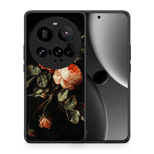 Θήκη Xiaomi 15 Ultra 5G Vintage Roses από τη Smartfits με σχέδιο στο πίσω μέρος και μαύρο περίβλημα | Xiaomi 15 Ultra 5G Vintage Roses case with colorful back and black bezels