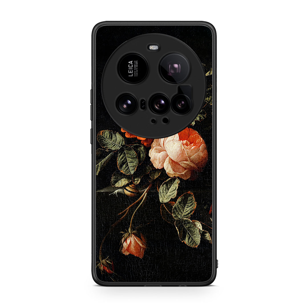 Xiaomi 15 Ultra 5G Vintage Roses θήκη από τη Smartfits με σχέδιο στο πίσω μέρος και μαύρο περίβλημα | Smartphone case with colorful back and black bezels by Smartfits