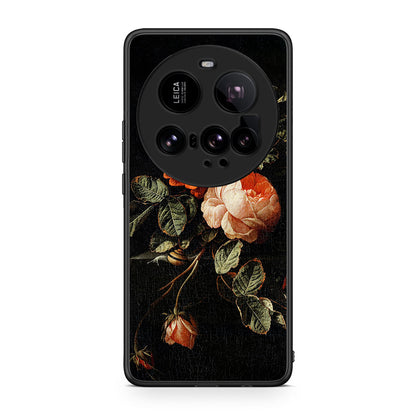 Xiaomi 15 Ultra 5G Vintage Roses θήκη από τη Smartfits με σχέδιο στο πίσω μέρος και μαύρο περίβλημα | Smartphone case with colorful back and black bezels by Smartfits