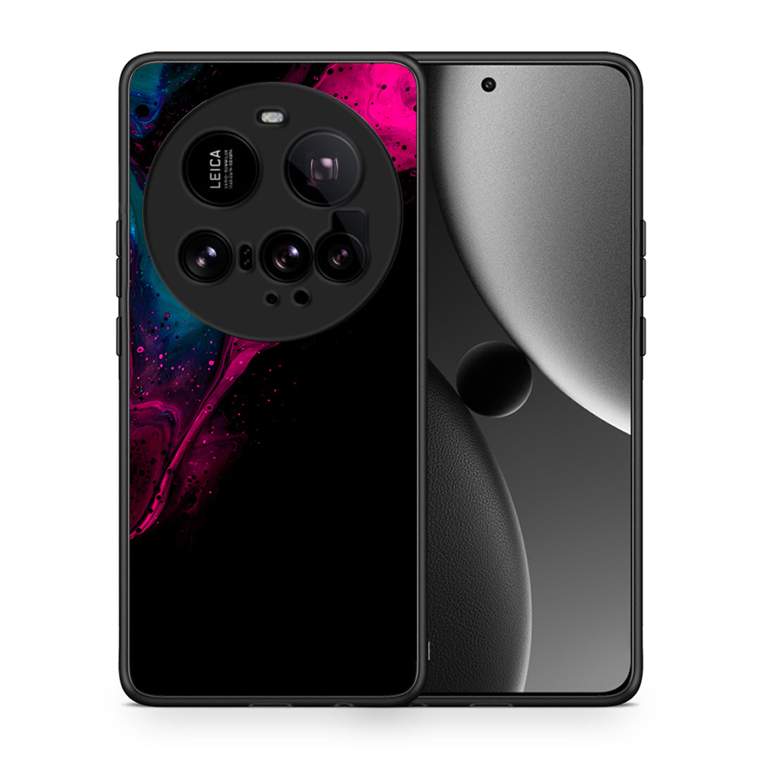 Θήκη Xiaomi 15 Ultra 5G Pink Black Watercolor από τη Smartfits με σχέδιο στο πίσω μέρος και μαύρο περίβλημα | Xiaomi 15 Ultra 5G Pink Black Watercolor case with colorful back and black bezels