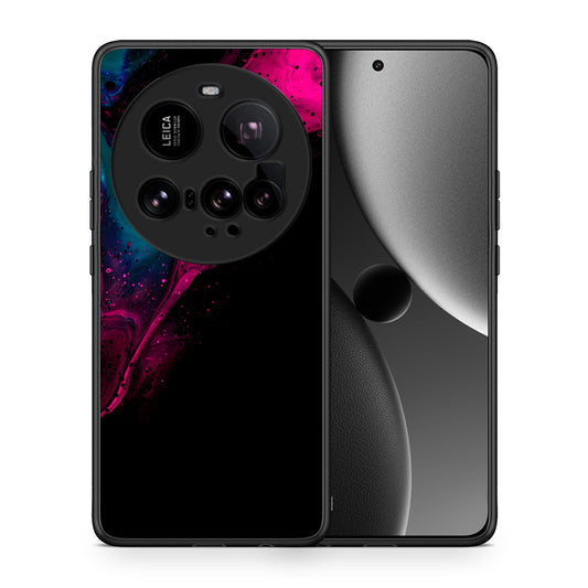 Θήκη Xiaomi 15 Ultra 5G Pink Black Watercolor από τη Smartfits με σχέδιο στο πίσω μέρος και μαύρο περίβλημα | Xiaomi 15 Ultra 5G Pink Black Watercolor case with colorful back and black bezels