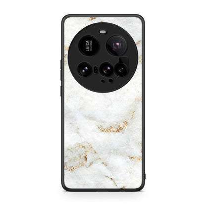 Xiaomi 15 Ultra 5G White Gold Marble θήκη από τη Smartfits με σχέδιο στο πίσω μέρος και μαύρο περίβλημα | Smartphone case with colorful back and black bezels by Smartfits