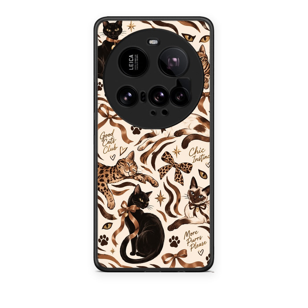 Θήκη Xiaomi 15 Ultra 5G Wild Cats and Animal Print Collage από τη Smartfits με σχέδιο στο πίσω μέρος και μαύρο περίβλημα | Xiaomi 15 Ultra 5G Wild Cats and Animal Print Collage case with colorful back and black bezels