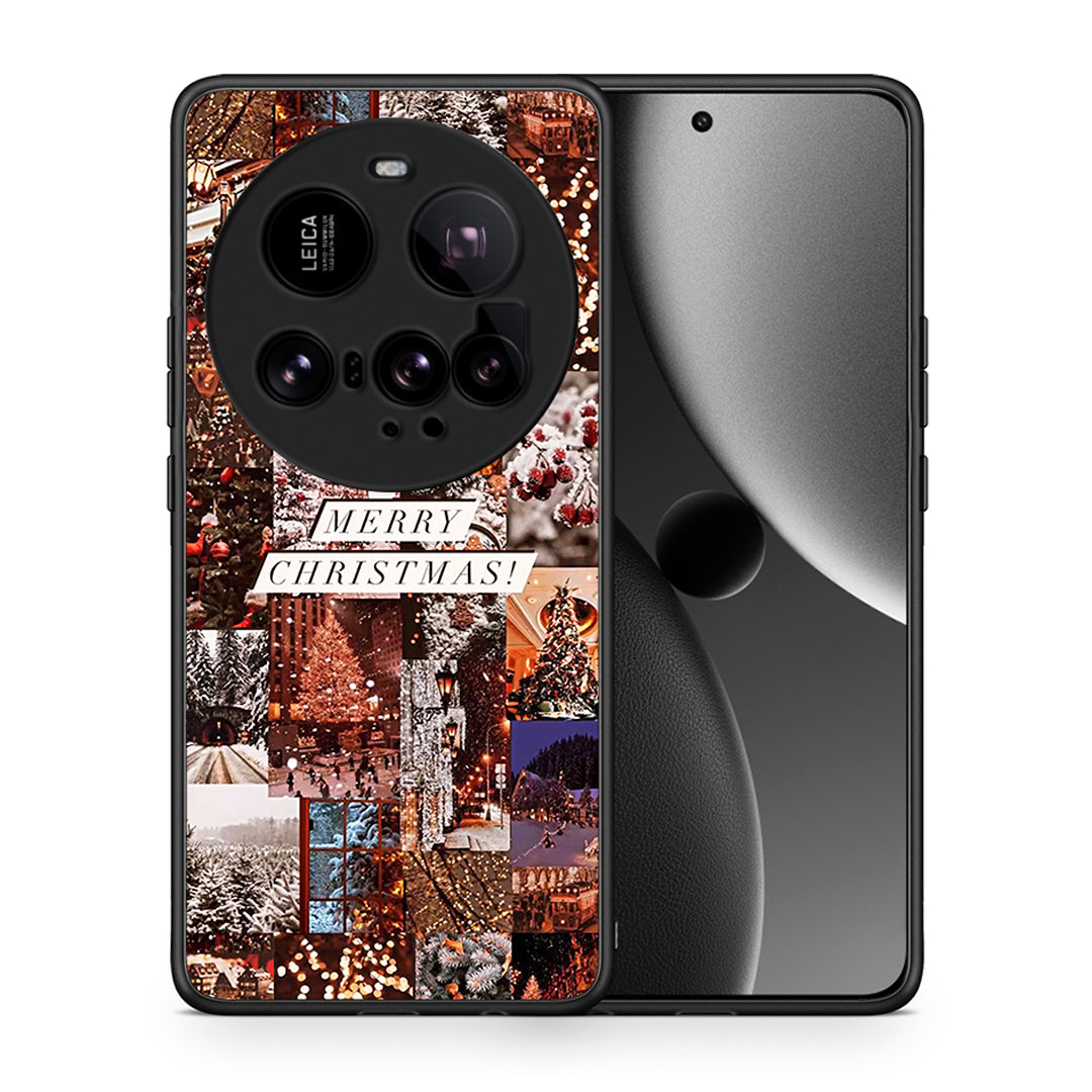 Θήκη Xiaomi 15 Ultra 5G Xmas Collage από τη Smartfits με σχέδιο στο πίσω μέρος και μαύρο περίβλημα | Xiaomi 15 Ultra 5G Xmas Collage case with colorful back and black bezels