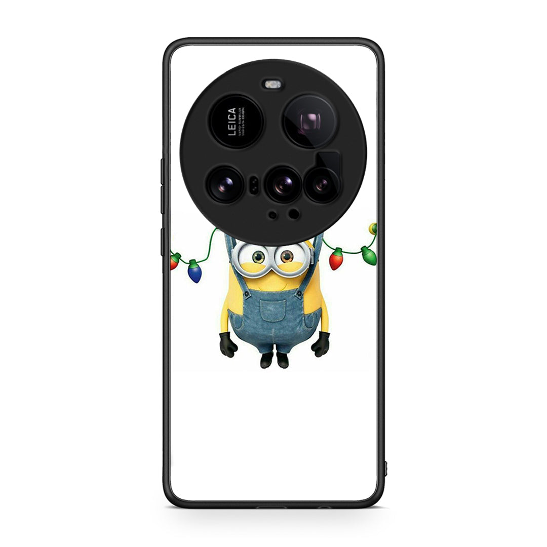 Xiaomi 15 Ultra 5G Xmas Minion Lights θήκη από τη Smartfits με σχέδιο στο πίσω μέρος και μαύρο περίβλημα | Smartphone case with colorful back and black bezels by Smartfits