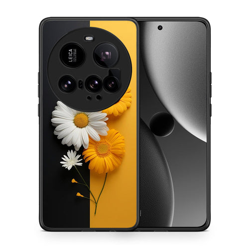 Θήκη Xiaomi 15 Ultra 5G Yellow Daisies από τη Smartfits με σχέδιο στο πίσω μέρος και μαύρο περίβλημα | Xiaomi 15 Ultra 5G Yellow Daisies case with colorful back and black bezels