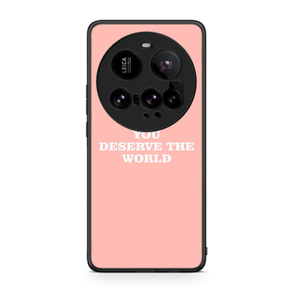 Xiaomi 15 Ultra 5G You Deserve The World Θήκη Αγίου Βαλεντίνου από τη Smartfits με σχέδιο στο πίσω μέρος και μαύρο περίβλημα | Smartphone case with colorful back and black bezels by Smartfits