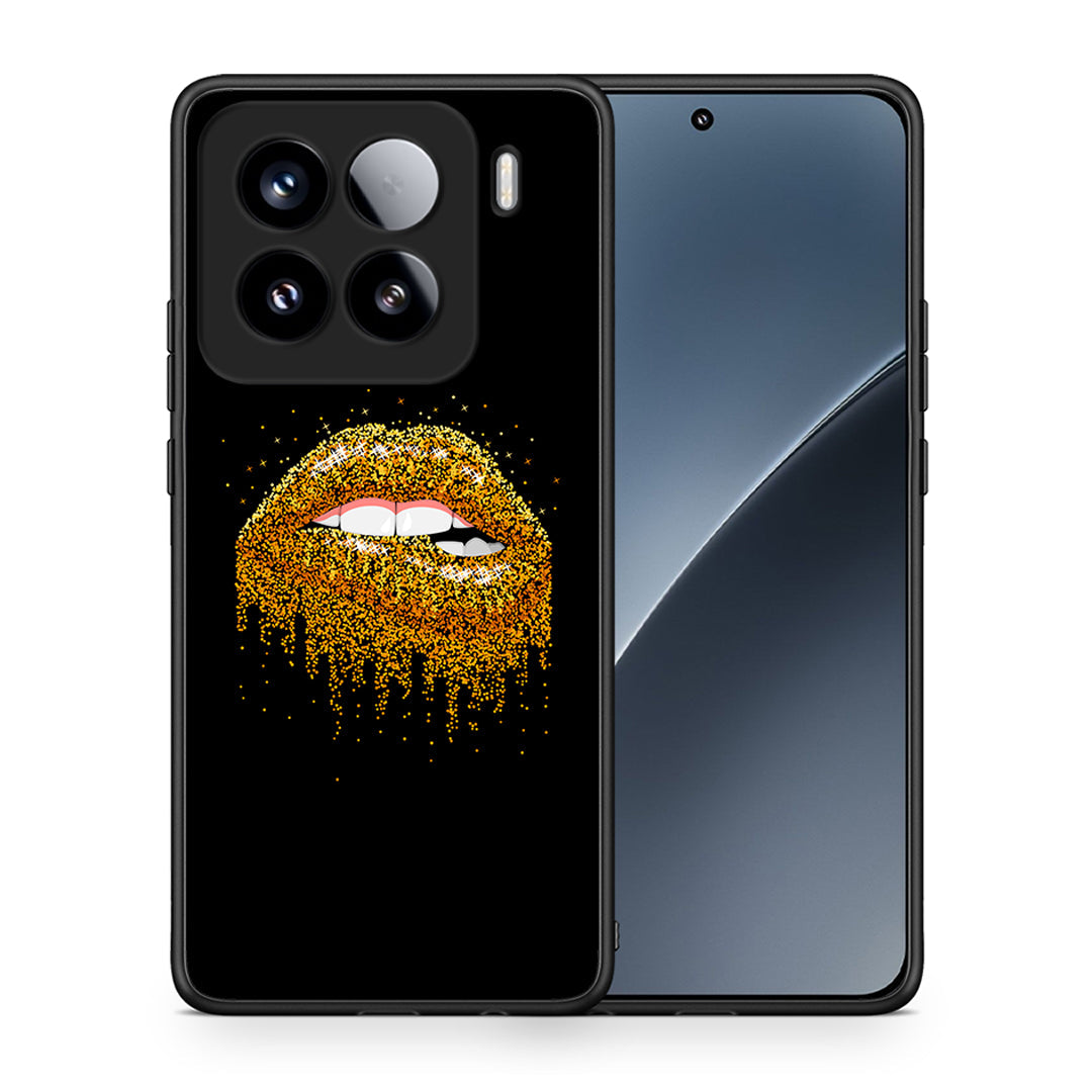 Θήκη Xiaomi 15 Golden Valentine από τη Smartfits με σχέδιο στο πίσω μέρος και μαύρο περίβλημα | Xiaomi 15 Golden Valentine case with colorful back and black bezels