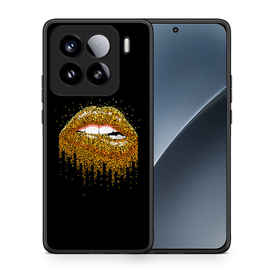 Θήκη Xiaomi 15 Golden Valentine από τη Smartfits με σχέδιο στο πίσω μέρος και μαύρο περίβλημα | Xiaomi 15 Golden Valentine case with colorful back and black bezels