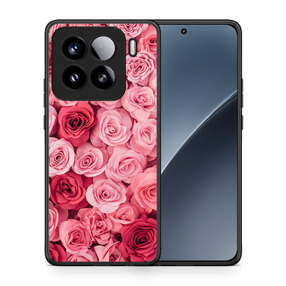 Θήκη Xiaomi 15 RoseGarden Valentine από τη Smartfits με σχέδιο στο πίσω μέρος και μαύρο περίβλημα | Xiaomi 15 RoseGarden Valentine case with colorful back and black bezels