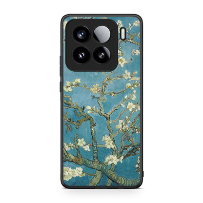Xiaomi 15 White Blossoms θήκη από τη Smartfits με σχέδιο στο πίσω μέρος και μαύρο περίβλημα | Smartphone case with colorful back and black bezels by Smartfits