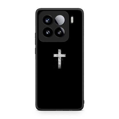 Xiaomi 15 White Cross θήκη από τη Smartfits με σχέδιο στο πίσω μέρος και μαύρο περίβλημα | Smartphone case with colorful back and black bezels by Smartfits