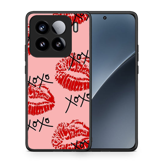 Θήκη Xiaomi 15 XOXO Lips από τη Smartfits με σχέδιο στο πίσω μέρος και μαύρο περίβλημα | Xiaomi 15 XOXO Lips case with colorful back and black bezels