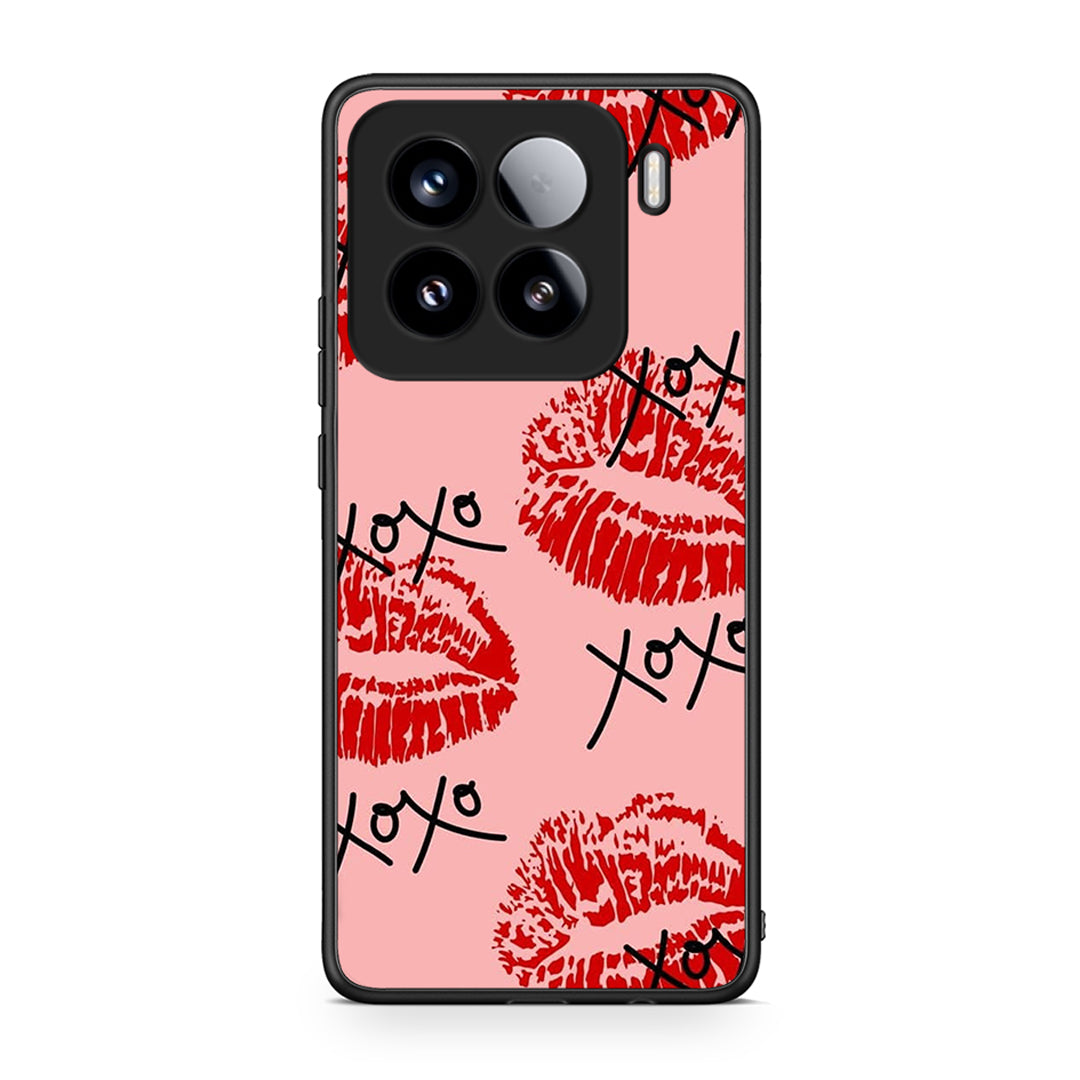 Xiaomi 15 XOXO Lips θήκη από τη Smartfits με σχέδιο στο πίσω μέρος και μαύρο περίβλημα | Smartphone case with colorful back and black bezels by Smartfits