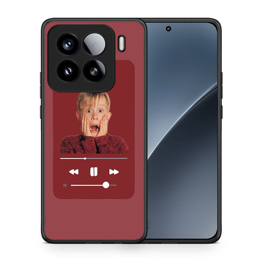 Θήκη Xiaomi 15 Xmas Alone Music από τη Smartfits με σχέδιο στο πίσω μέρος και μαύρο περίβλημα | Xiaomi 15 Xmas Alone Music case with colorful back and black bezels