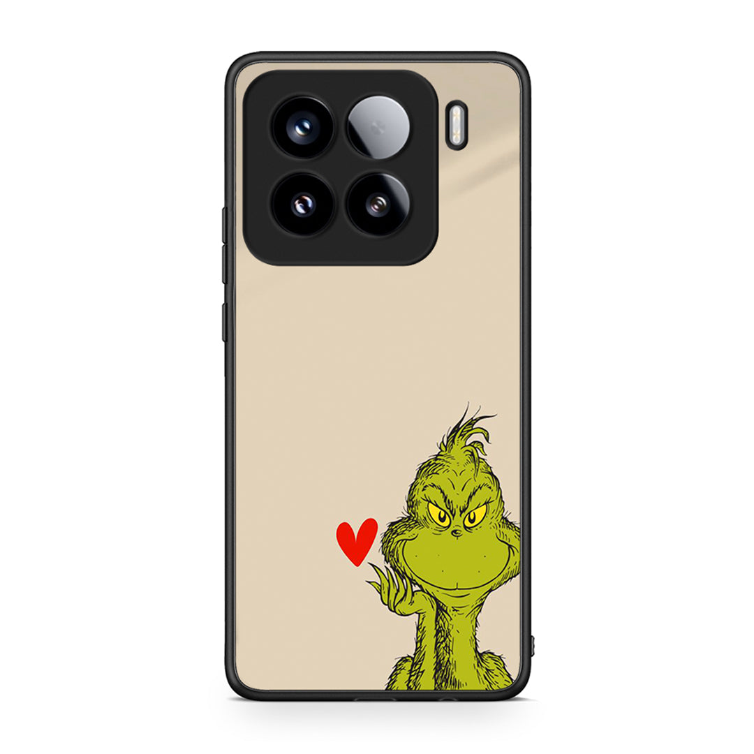 Xiaomi 15 Xmas Grinch θήκη από τη Smartfits με σχέδιο στο πίσω μέρος και μαύρο περίβλημα | Smartphone case with colorful back and black bezels by Smartfits