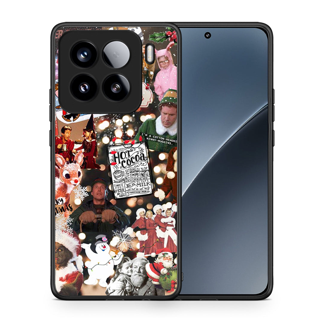 Θήκη Xiaomi 15 Xmas Movies από τη Smartfits με σχέδιο στο πίσω μέρος και μαύρο περίβλημα | Xiaomi 15 Xmas Movies case with colorful back and black bezels