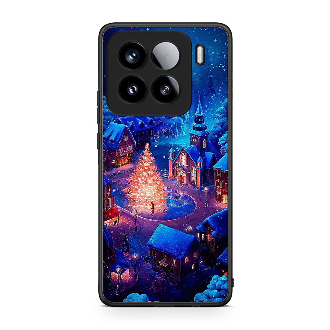Xiaomi 15 Xmas Village θήκη από τη Smartfits με σχέδιο στο πίσω μέρος και μαύρο περίβλημα | Smartphone case with colorful back and black bezels by Smartfits