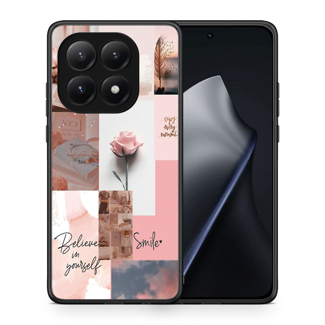 Θήκη Xiaomi 15T Aesthetic Collage από τη Smartfits με σχέδιο στο πίσω μέρος και μαύρο περίβλημα | Xiaomi 15T Aesthetic Collage case with colorful back and black bezels