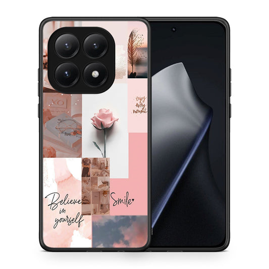 Θήκη Xiaomi 15T Aesthetic Collage από τη Smartfits με σχέδιο στο πίσω μέρος και μαύρο περίβλημα | Xiaomi 15T Aesthetic Collage case with colorful back and black bezels