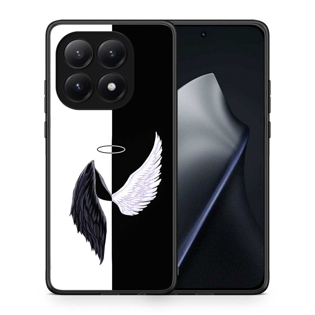 Θήκη Xiaomi 15T Angels Demons από τη Smartfits με σχέδιο στο πίσω μέρος και μαύρο περίβλημα | Xiaomi 15T Angels Demons case with colorful back and black bezels