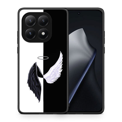 Θήκη Xiaomi 15T Angels Demons από τη Smartfits με σχέδιο στο πίσω μέρος και μαύρο περίβλημα | Xiaomi 15T Angels Demons case with colorful back and black bezels