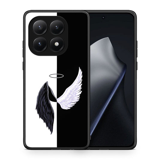 Θήκη Xiaomi 15T Angels Demons από τη Smartfits με σχέδιο στο πίσω μέρος και μαύρο περίβλημα | Xiaomi 15T Angels Demons case with colorful back and black bezels