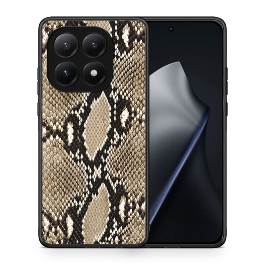 Θήκη Xiaomi 15T Fashion Snake Animal από τη Smartfits με σχέδιο στο πίσω μέρος και μαύρο περίβλημα | Xiaomi 15T Fashion Snake Animal case with colorful back and black bezels