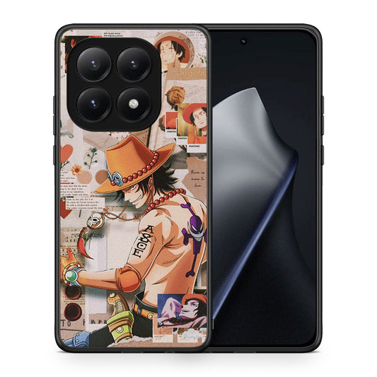 Θήκη Xiaomi 15T Anime Collage από τη Smartfits με σχέδιο στο πίσω μέρος και μαύρο περίβλημα | Xiaomi 15T Anime Collage case with colorful back and black bezels