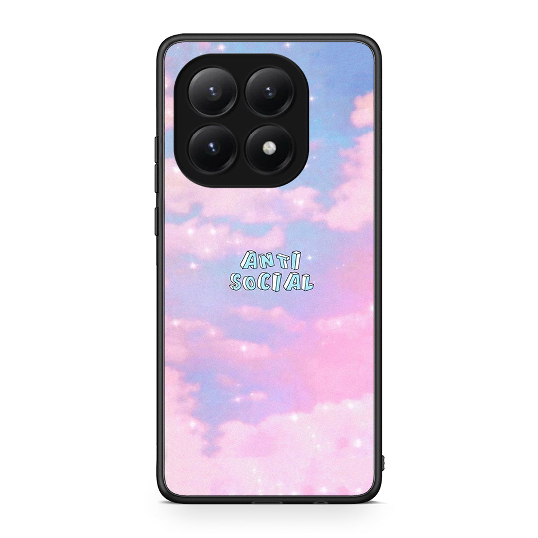 Xiaomi 15T Anti Social Θήκη Αγίου Βαλεντίνου από τη Smartfits με σχέδιο στο πίσω μέρος και μαύρο περίβλημα | Smartphone case with colorful back and black bezels by Smartfits