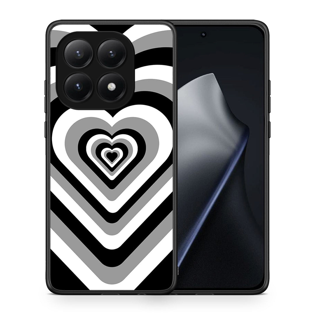 Θήκη Xiaomi 15T Black Hearts από τη Smartfits με σχέδιο στο πίσω μέρος και μαύρο περίβλημα | Xiaomi 15T Black Hearts case with colorful back and black bezels