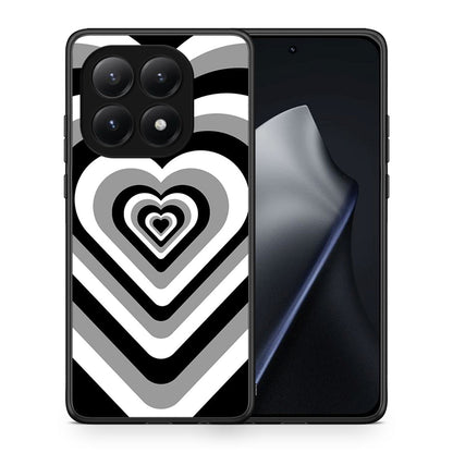 Θήκη Xiaomi 15T Black Hearts από τη Smartfits με σχέδιο στο πίσω μέρος και μαύρο περίβλημα | Xiaomi 15T Black Hearts case with colorful back and black bezels