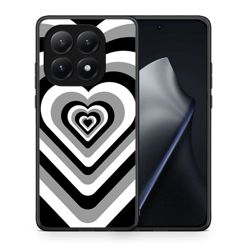 Θήκη Xiaomi 15T Black Hearts από τη Smartfits με σχέδιο στο πίσω μέρος και μαύρο περίβλημα | Xiaomi 15T Black Hearts case with colorful back and black bezels