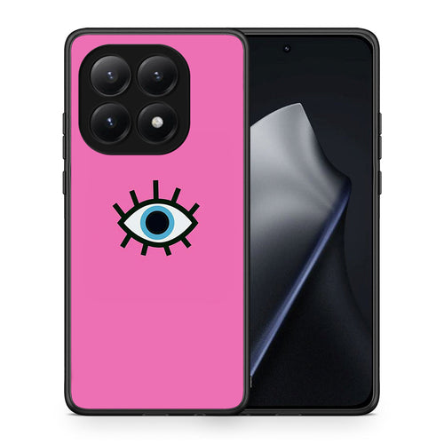 Θήκη Xiaomi 15T Blue Eye Pink από τη Smartfits με σχέδιο στο πίσω μέρος και μαύρο περίβλημα | Xiaomi 15T Blue Eye Pink case with colorful back and black bezels