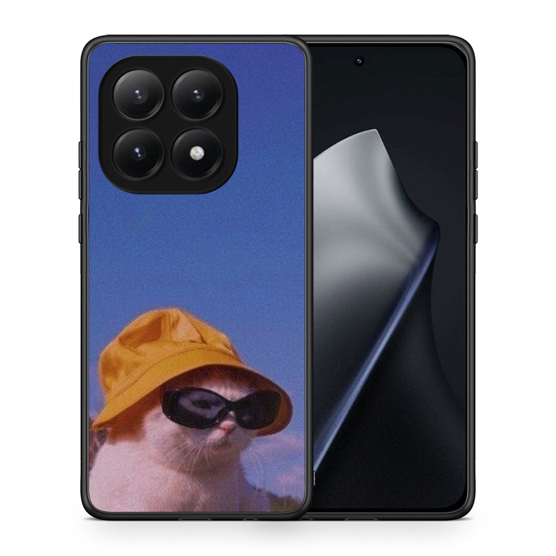 Θήκη Xiaomi 15T Cat Diva από τη Smartfits με σχέδιο στο πίσω μέρος και μαύρο περίβλημα | Xiaomi 15T Cat Diva case with colorful back and black bezels
