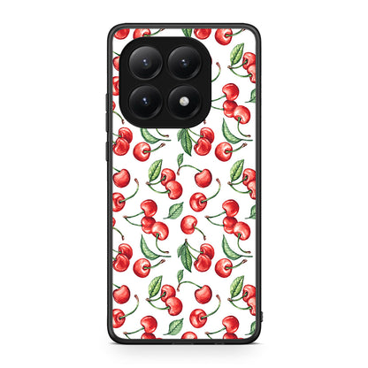 Xiaomi 15T Cherry Summer θήκη από τη Smartfits με σχέδιο στο πίσω μέρος και μαύρο περίβλημα | Smartphone case with colorful back and black bezels by Smartfits