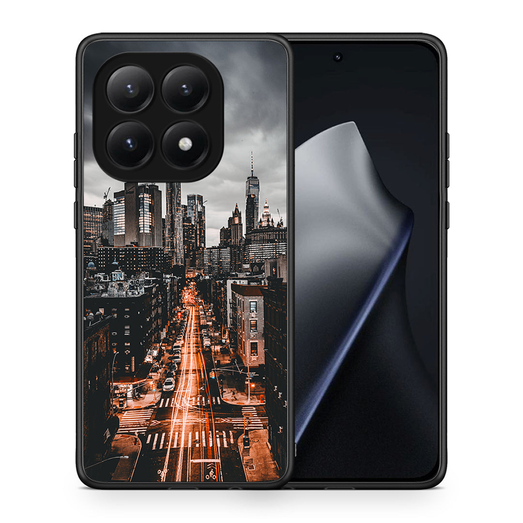 Θήκη Xiaomi 15T City Lights από τη Smartfits με σχέδιο στο πίσω μέρος και μαύρο περίβλημα | Xiaomi 15T City Lights case with colorful back and black bezels