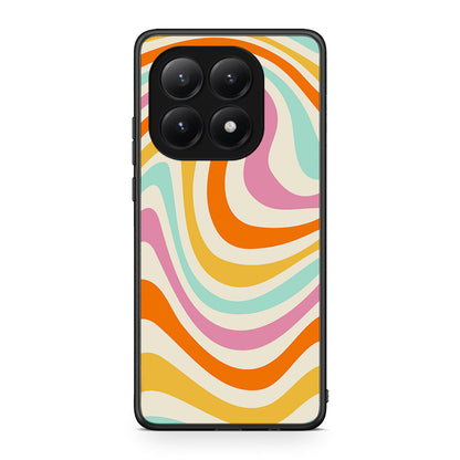 Xiaomi 15T Colourful Waves θήκη από τη Smartfits με σχέδιο στο πίσω μέρος και μαύρο περίβλημα | Smartphone case with colorful back and black bezels by Smartfits