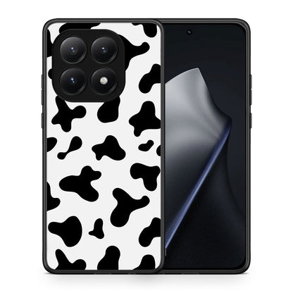 Θήκη Xiaomi 15T Cow Print από τη Smartfits με σχέδιο στο πίσω μέρος και μαύρο περίβλημα | Xiaomi 15T Cow Print case with colorful back and black bezels