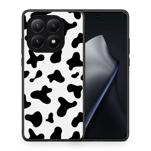 Θήκη Xiaomi 15T Cow Print από τη Smartfits με σχέδιο στο πίσω μέρος και μαύρο περίβλημα | Xiaomi 15T Cow Print case with colorful back and black bezels