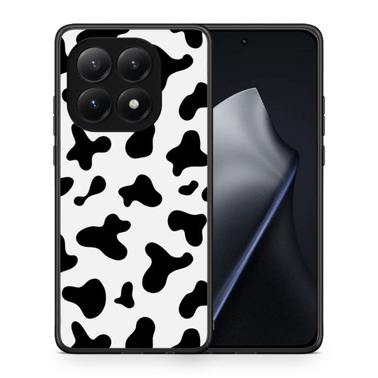 Θήκη Xiaomi 15T Cow Print από τη Smartfits με σχέδιο στο πίσω μέρος και μαύρο περίβλημα | Xiaomi 15T Cow Print case with colorful back and black bezels