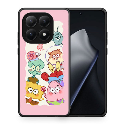 Θήκη Xiaomi 15T Cute Companion από τη Smartfits με σχέδιο στο πίσω μέρος και μαύρο περίβλημα | Xiaomi 15T Cute Companion case with colorful back and black bezels